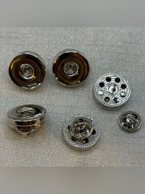 SALE - Simple Lapel Pin Snap Button Charm Bases - Set of 5 - Oh Snap!